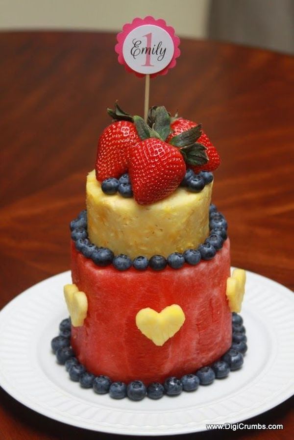 fruit birthday cake